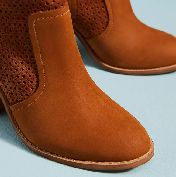 Anthropologie Perforated Heeled Booties - Picture 3 of 12